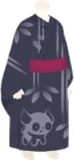竹とクンパ柄の浴衣