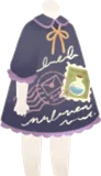 レター柄ワンピ・ネイビー