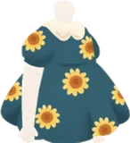 おでかけワンピ・ひまわり