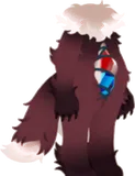 石が詰められたオオカミの着くるみ