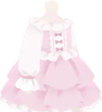 ピンクフリルワンピース