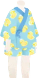 アヒル総柄甚平