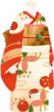 紅色の着物