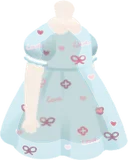 ラブリーパターンワンピ・ミント