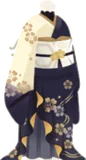 金桜柄の着物