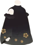 カットオフショルダーワンピ・黒