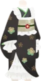 花柄のメイド風着物
