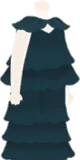 深緑のパンツドレス