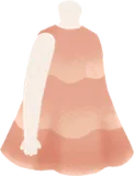 ピンクの空柄ワンピース