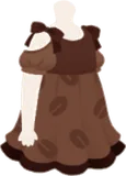 リボンコーヒーワンピ・茶