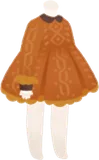 秋色かぎ編みワンピース
