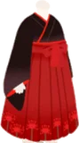 小さな彼岸花柄の袴