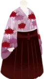 粋な彼岸花柄の袴