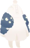 ふわもこ雲のロングワンピ・白