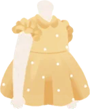 ふわりおやすみワンピ・黄