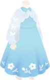 雪解けの花柄ワンピース