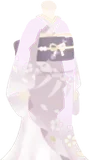白桜の雅な着物