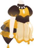 ミツバチモチーフワンピ