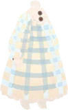 素朴なチェックワンピ・ブルー