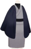 モダンな着物・紺