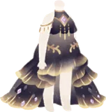 金と鉱石で彩られたドレス