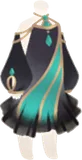 エメラルドのロングドレス