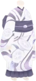 シックなフリル浴衣