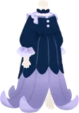 ヘムカールロングワンピ・紺