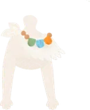 ウッドネックレスと肩掛け