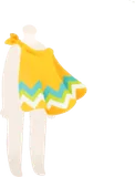 南国柄のマント