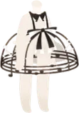 楽譜モチーフのフレームスカート