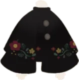 花の刺繍が入ったケープ