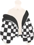オフショルチェック柄アウター
