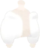 白いフフフワファーコート