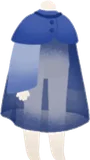 青いシースルーの外套