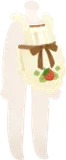 イチゴのフリルエプロン