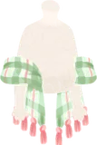 緑チェックストール