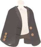 金ボタンのグレージュジャケット