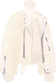 ライダースジャケット・白