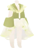 オリーブグリーンチュールアウター