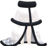 白い冬魔法のロングケープ