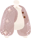 ピンクのショートカーディガン