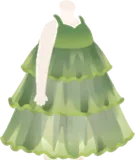 水草のようなオーバーワンピ
