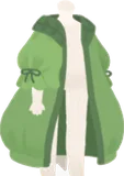 蔓草模様のふんわりアウター・緑