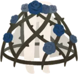 青い薔薇のクリノリン