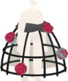 染められた薔薇のクリノリン
