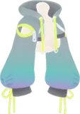 反射生地のフーディー