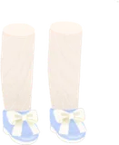 リボン付きブルーシューズ