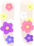 足を飾る花