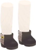 ツイードコンビショートブーツ